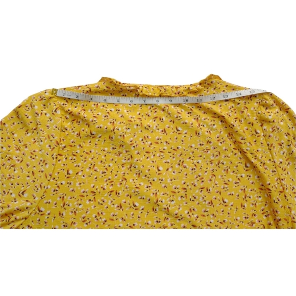 Melloday Blouse Size 1X Yellow - Picture 7 of 15
